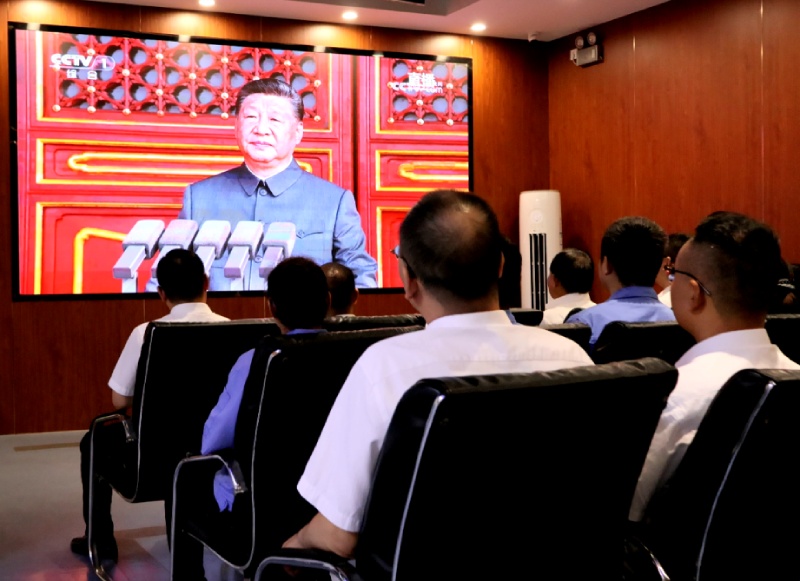 铭记历史，致敬英雄——郑矿机器组织观看抗战胜利80周年纪念大会